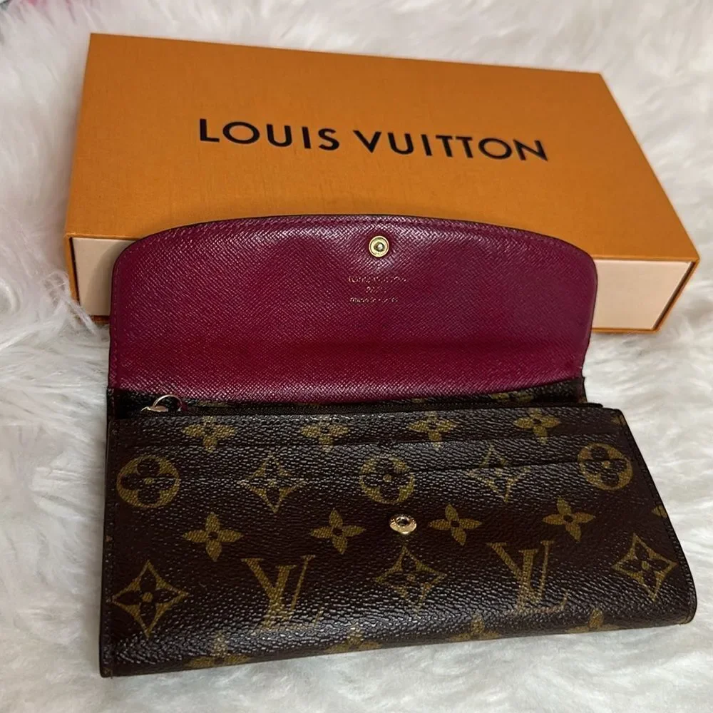 💯Authentic Louis Vuitton Emilie Monogram Long Wallet🍀